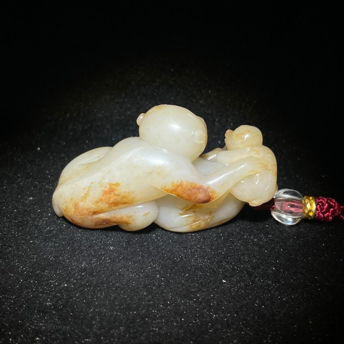 《明代》和田玉灵猴献寿 山东国营文物商店 25120900798-11570