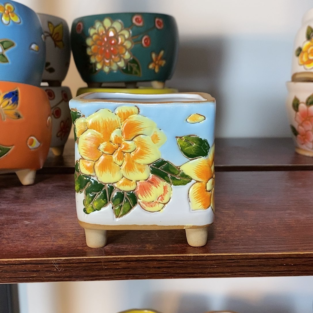 红陶韩式多肉植物花盆