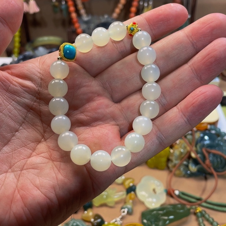 蛇纹石玉手链未镶嵌