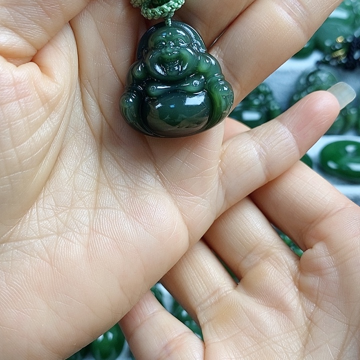 和田玉（碧玉）未镶嵌吊坠(不含链)