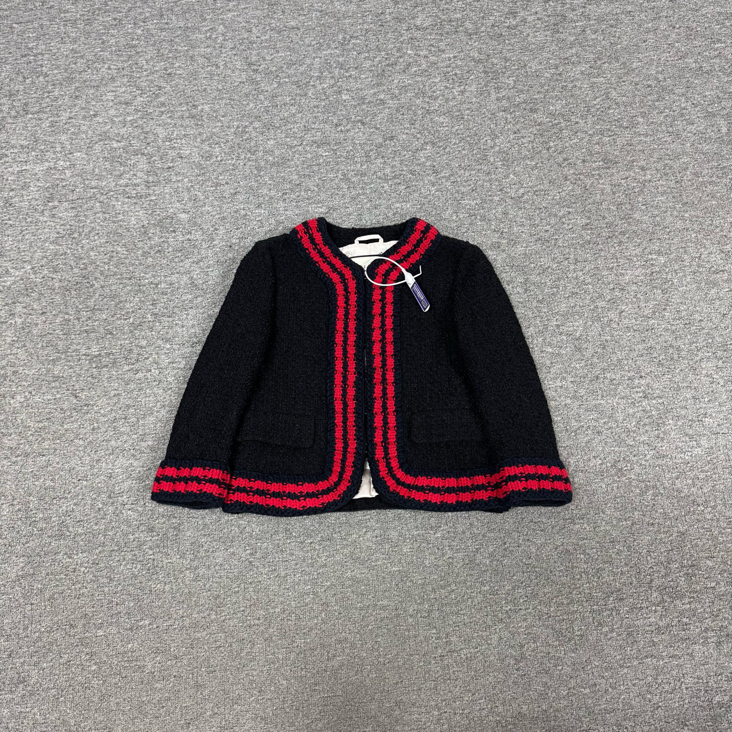 99新 AMIPARIS 古驰 黑色 小香风 编织 外套 开衫 40码 99新