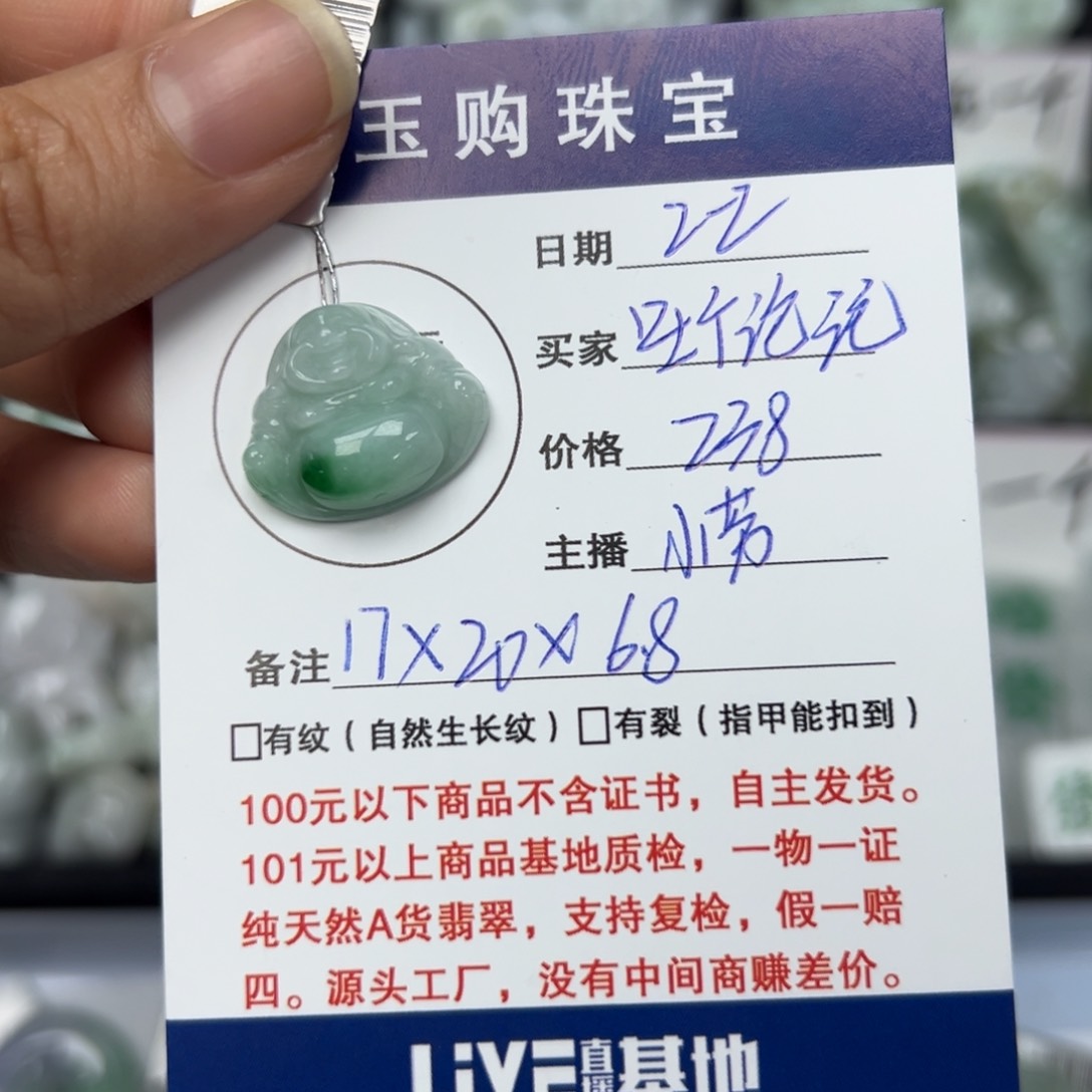 翡翠颈饰未镶嵌佛公