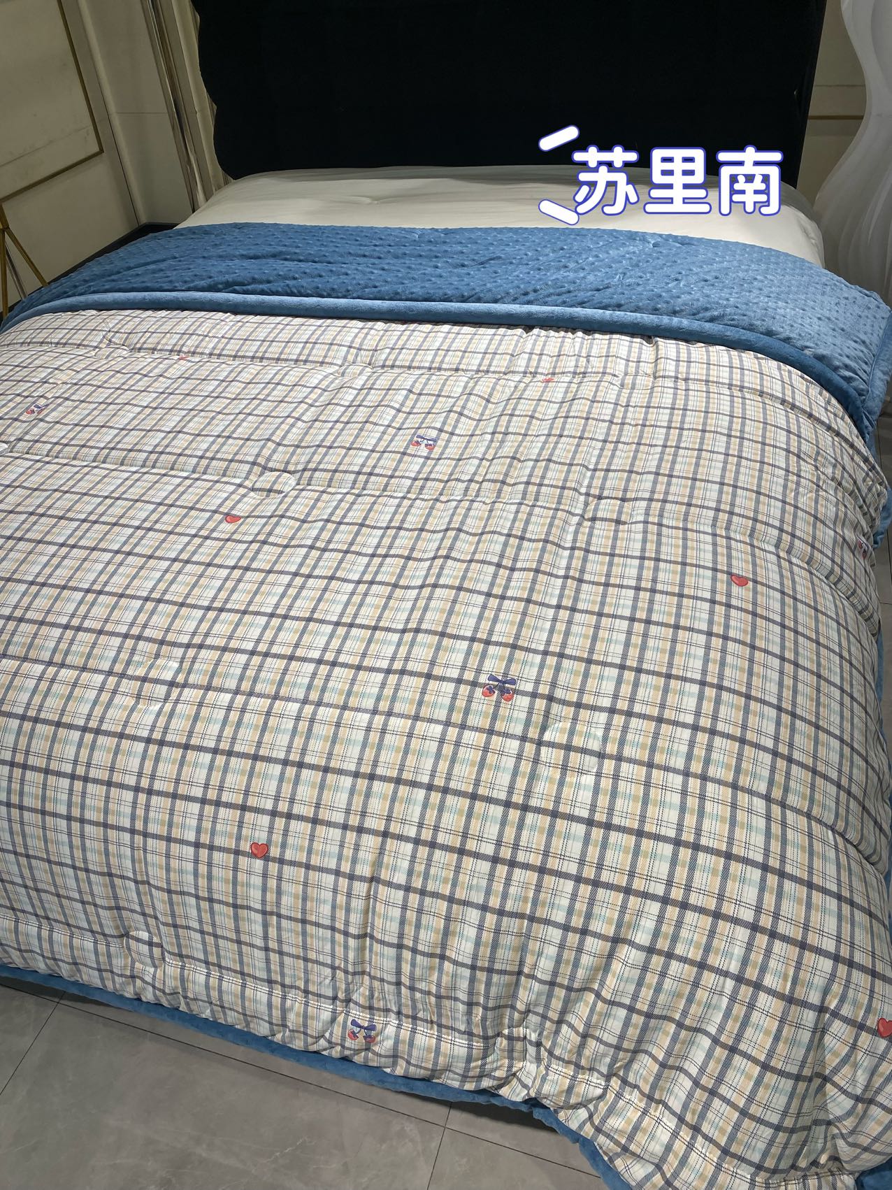 《琪琪家》秋冬季新款A类水洗皱皱纱高克重豆豆绒舒适亲肤被子-YY