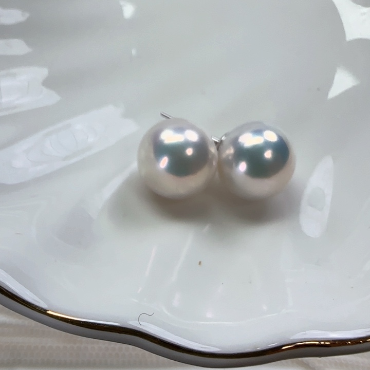 淡水珍珠耳饰银S925镶嵌