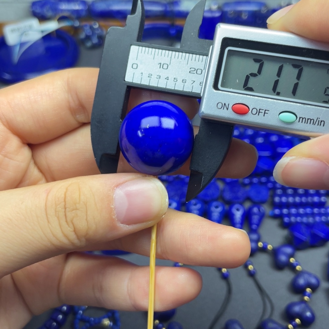 广***。青金石未镶嵌单珠21+
