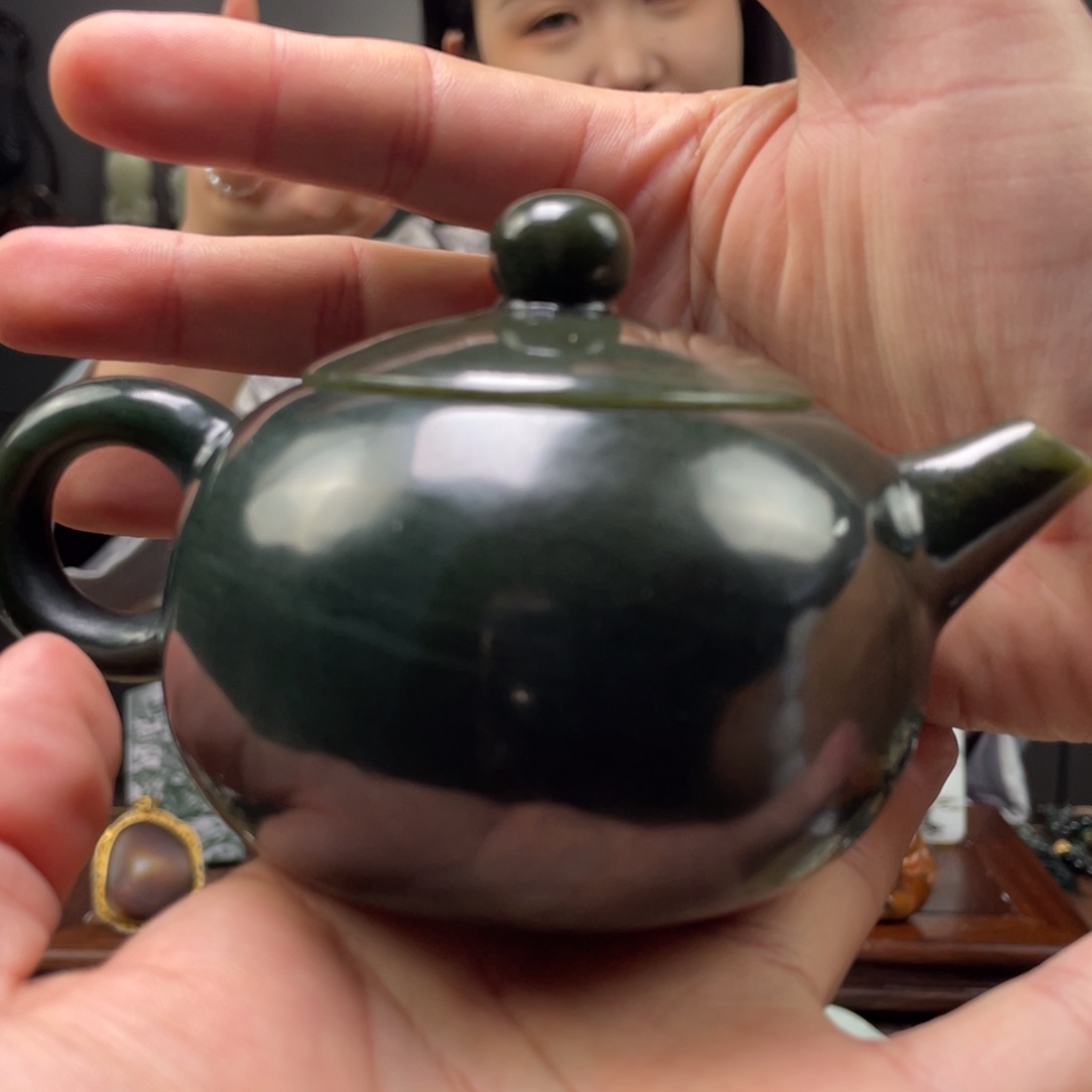 未镶嵌和田玉摆件和田玉茶壶未镶嵌