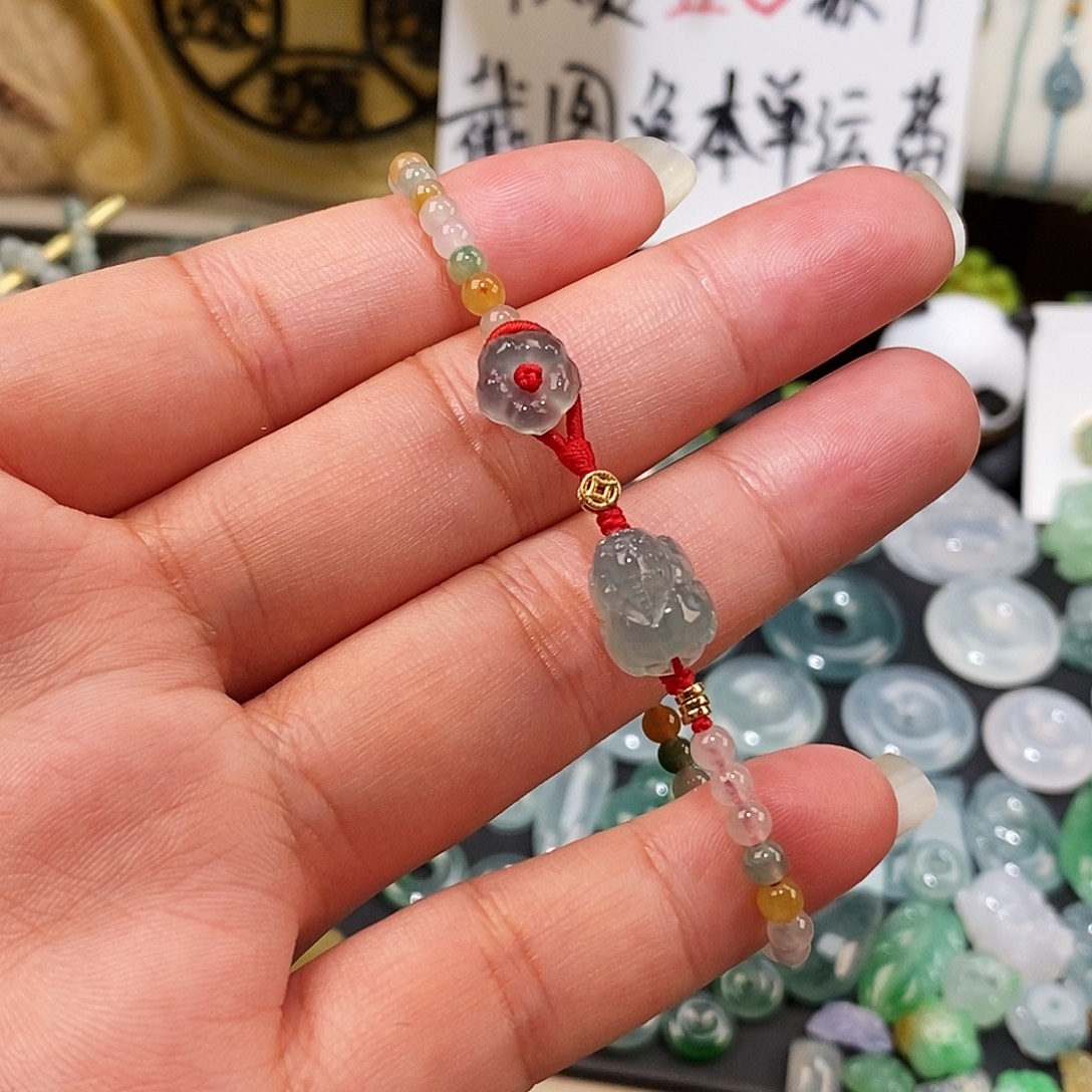 翡翠未镶嵌颈饰小米珠