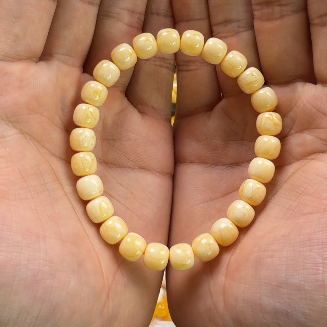 琥珀珠宝奇石未镶嵌同料9mm