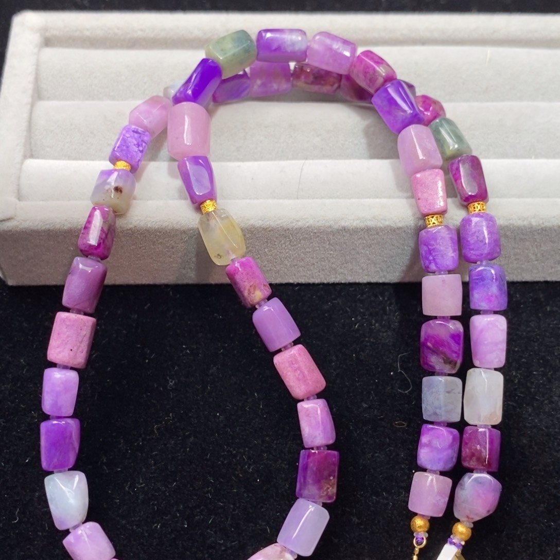 苏纪石（舒俱来）18K金镶嵌项链