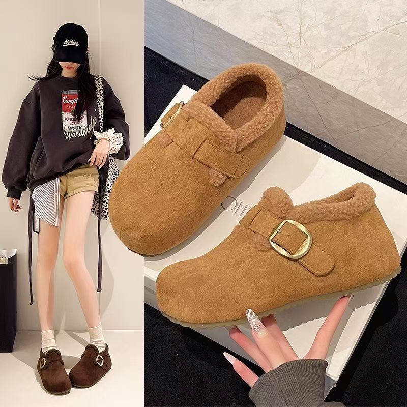 加绒保暖勃肯鞋全包女