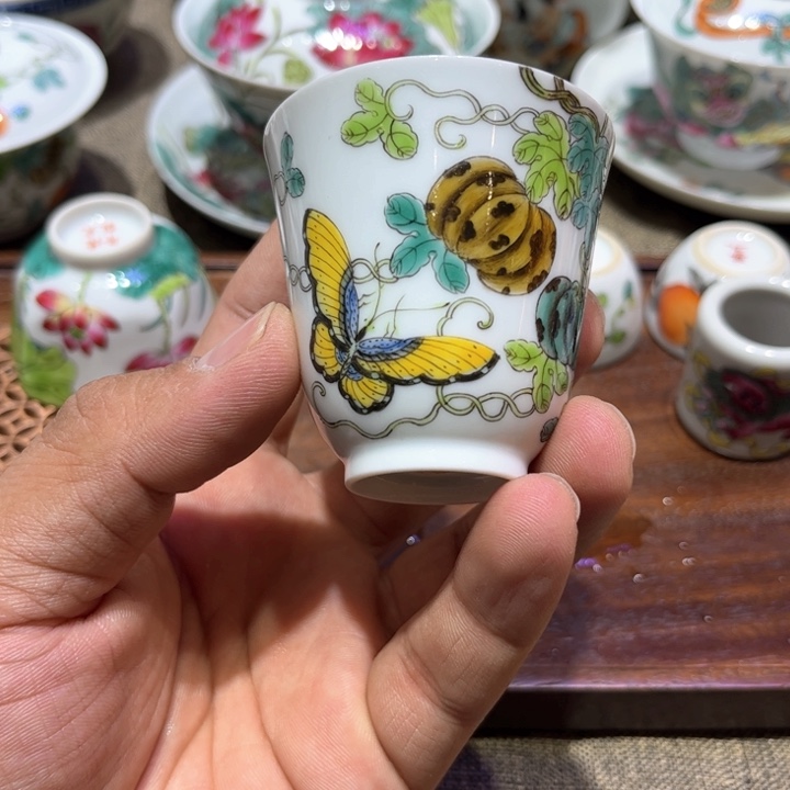 纯手绘精品盖碗杯