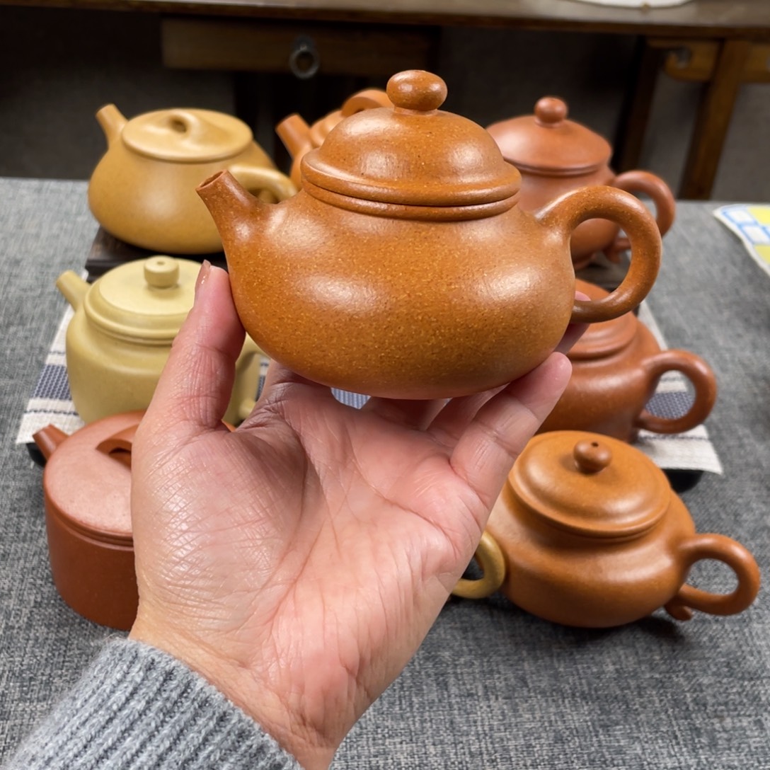 顺***为紫砂茶壶金黄段泥容天全手30目170手工泥