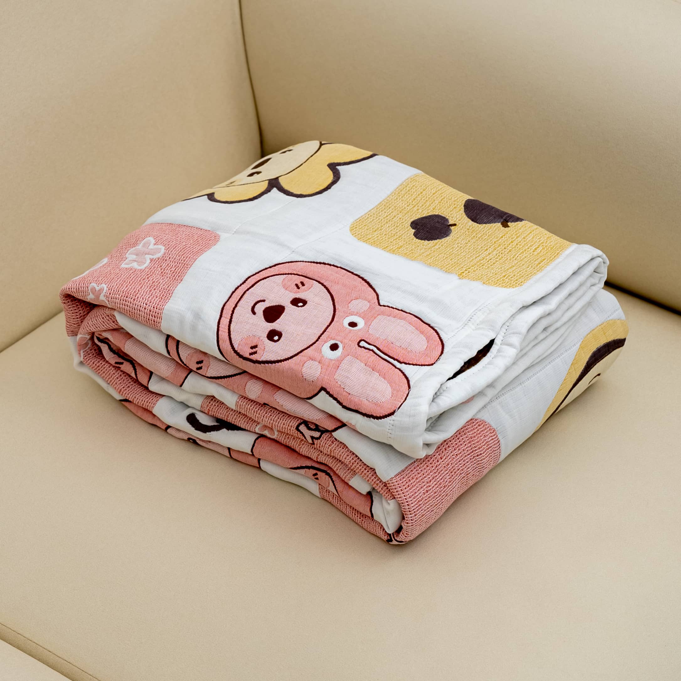 专享【京かわ会社】泡芙被笑脸花朵1.5*2（新）