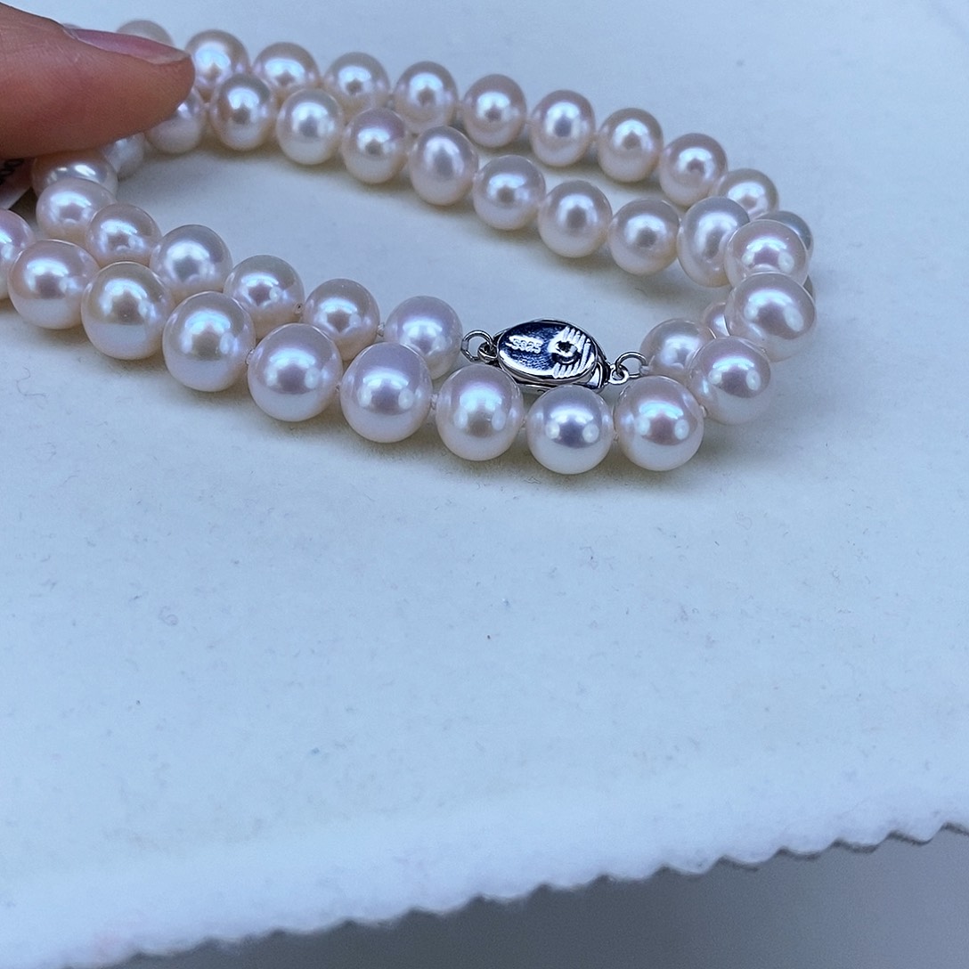 淡水珍珠颈饰银S925镶嵌➕9-10高品极光蔓塔炫彩