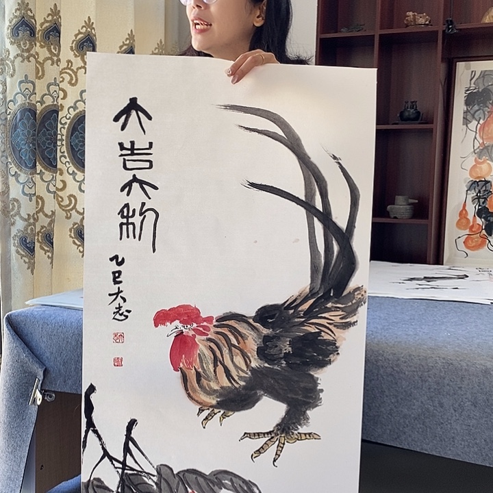 国画纯手绘国画写意作品50*100