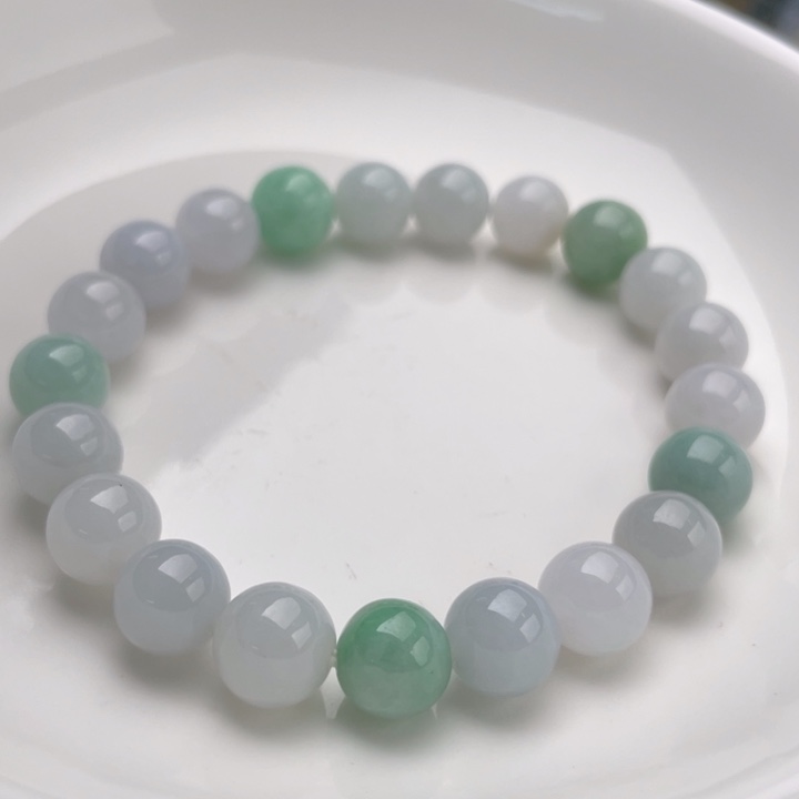 翡翠未镶嵌手链散珠多样性发自选21个