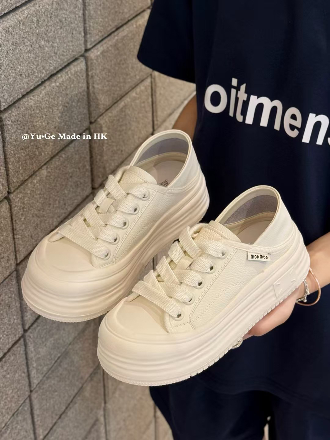 轻便小白鞋休闲风时尚休闲鞋舒适松糕鞋休闲鞋