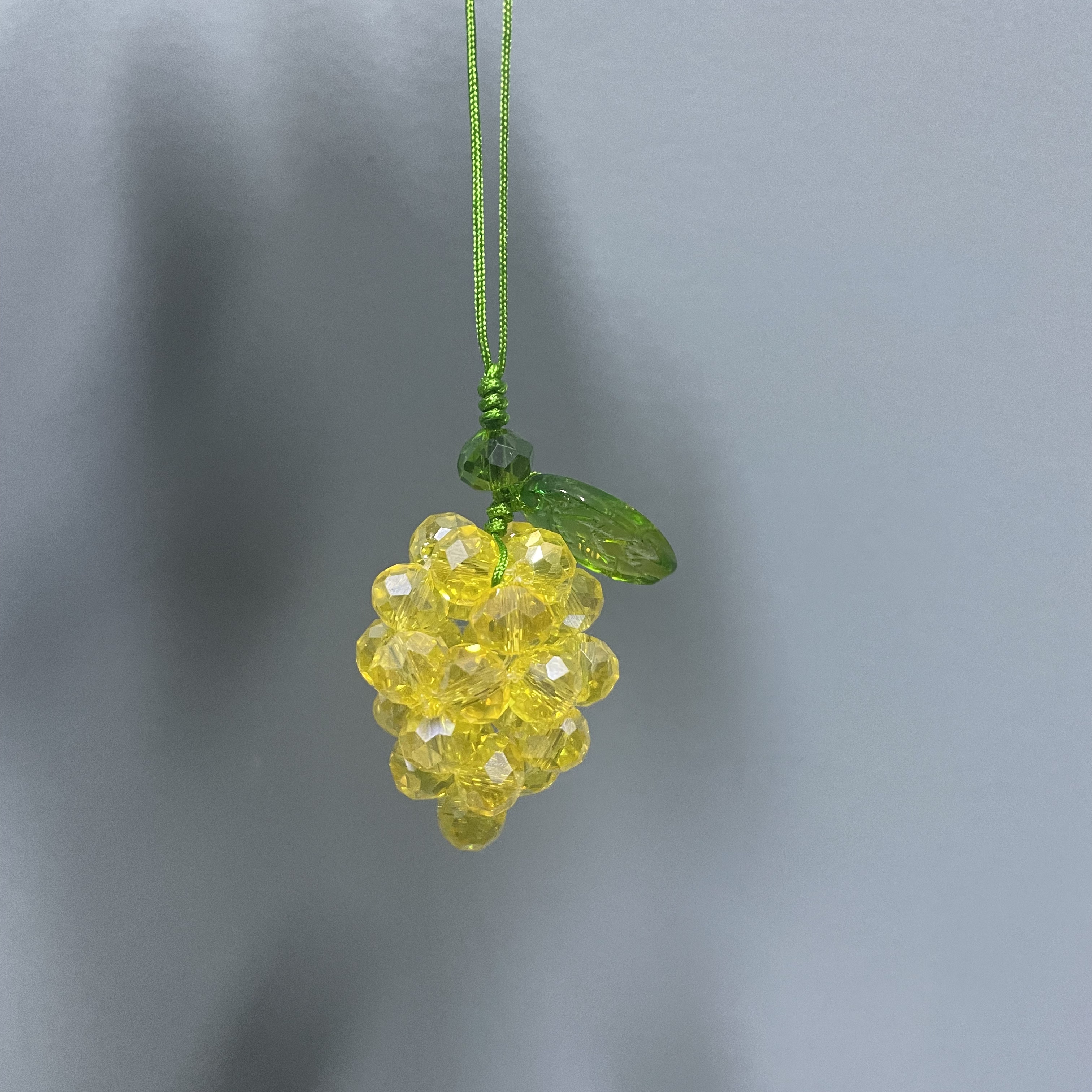 绳款编织黄色柠檬手机坠E211