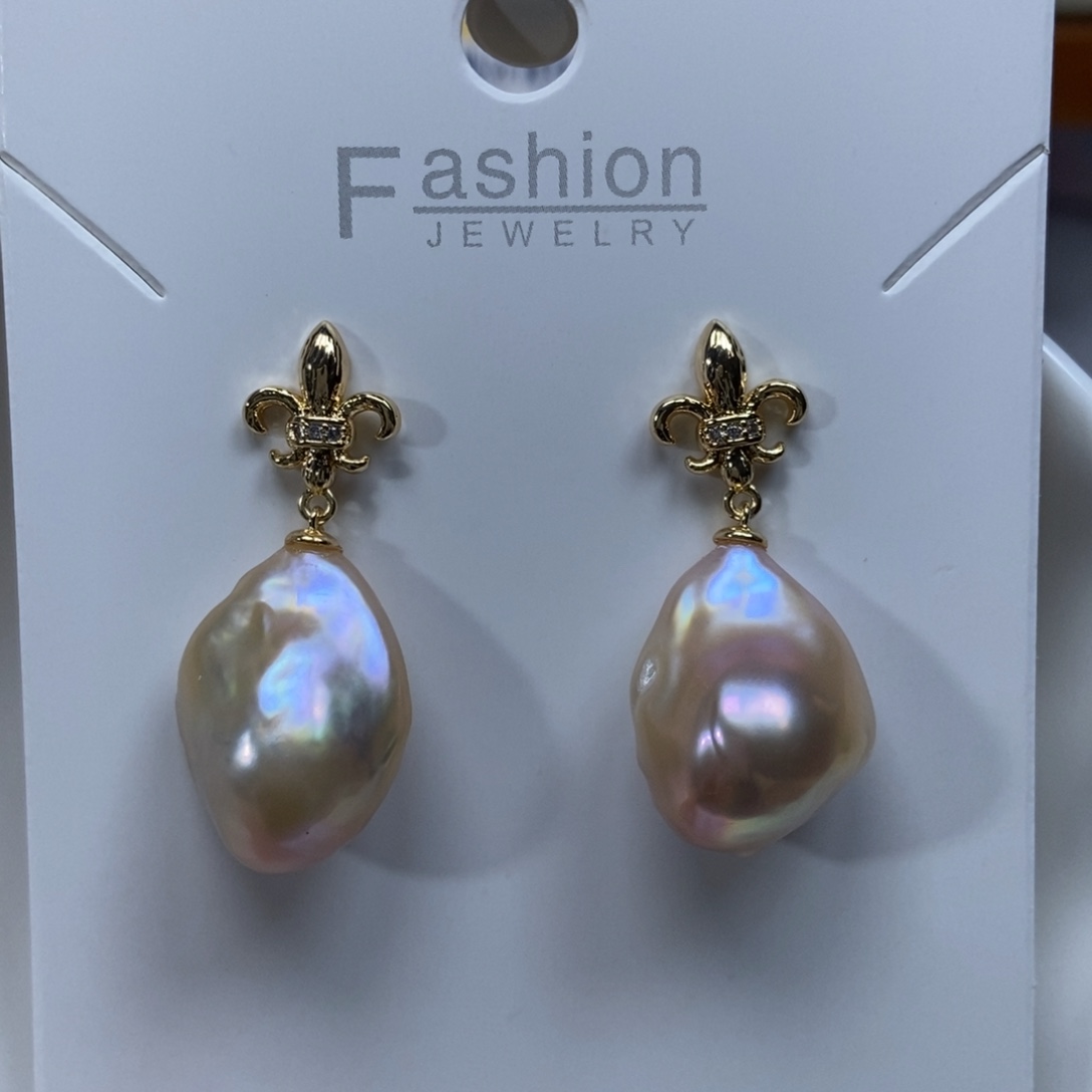 淡水珍珠耳饰合金特价412