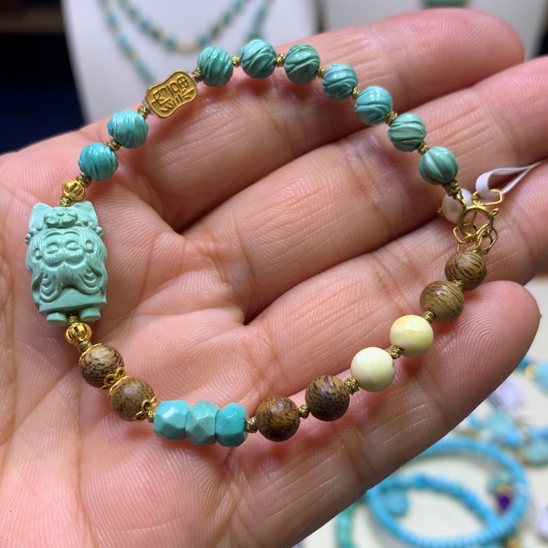 绿松石18K金镶嵌单圈