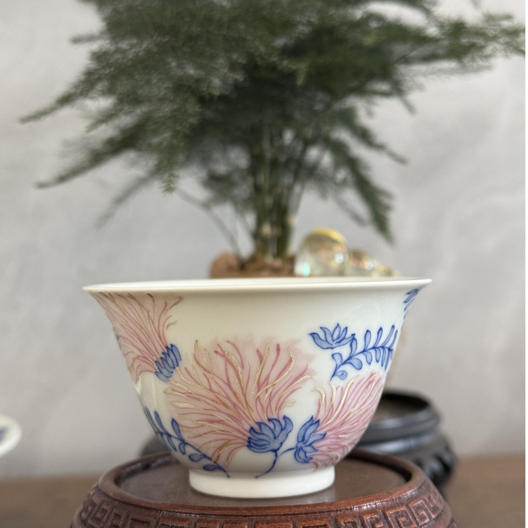 手绘青花斗彩釉上彩