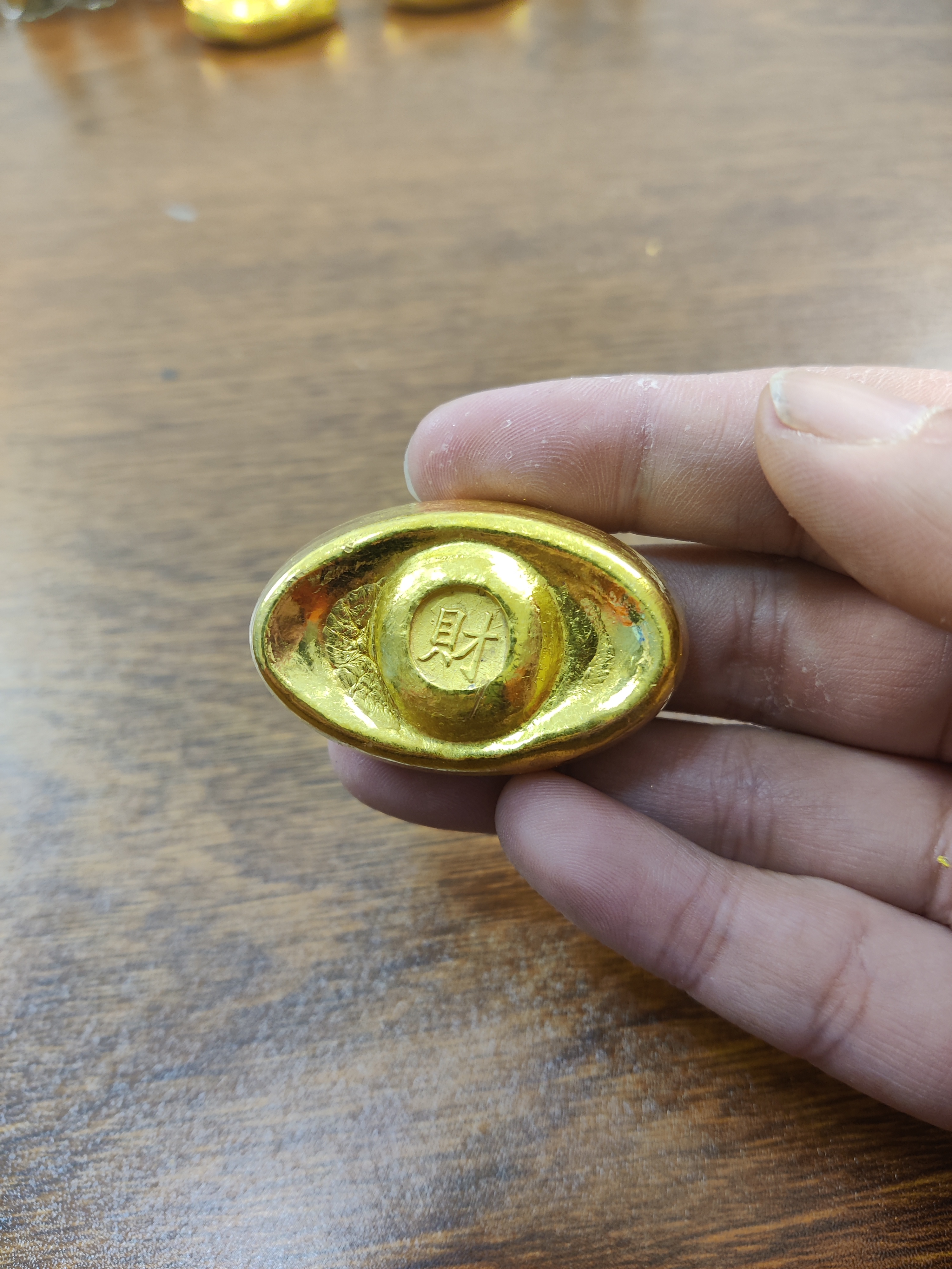 金色元宝 90-100克 实心 可溶可化可改款 创意摆件