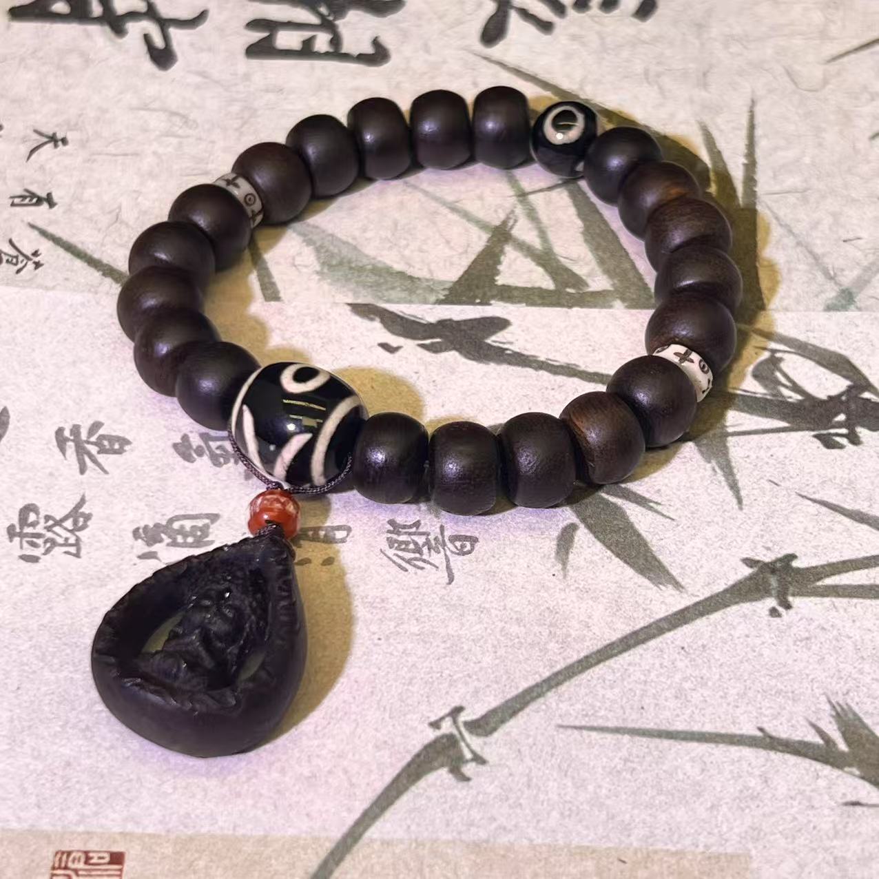 F04 木头珠珠佛佛手串 多样性发其一