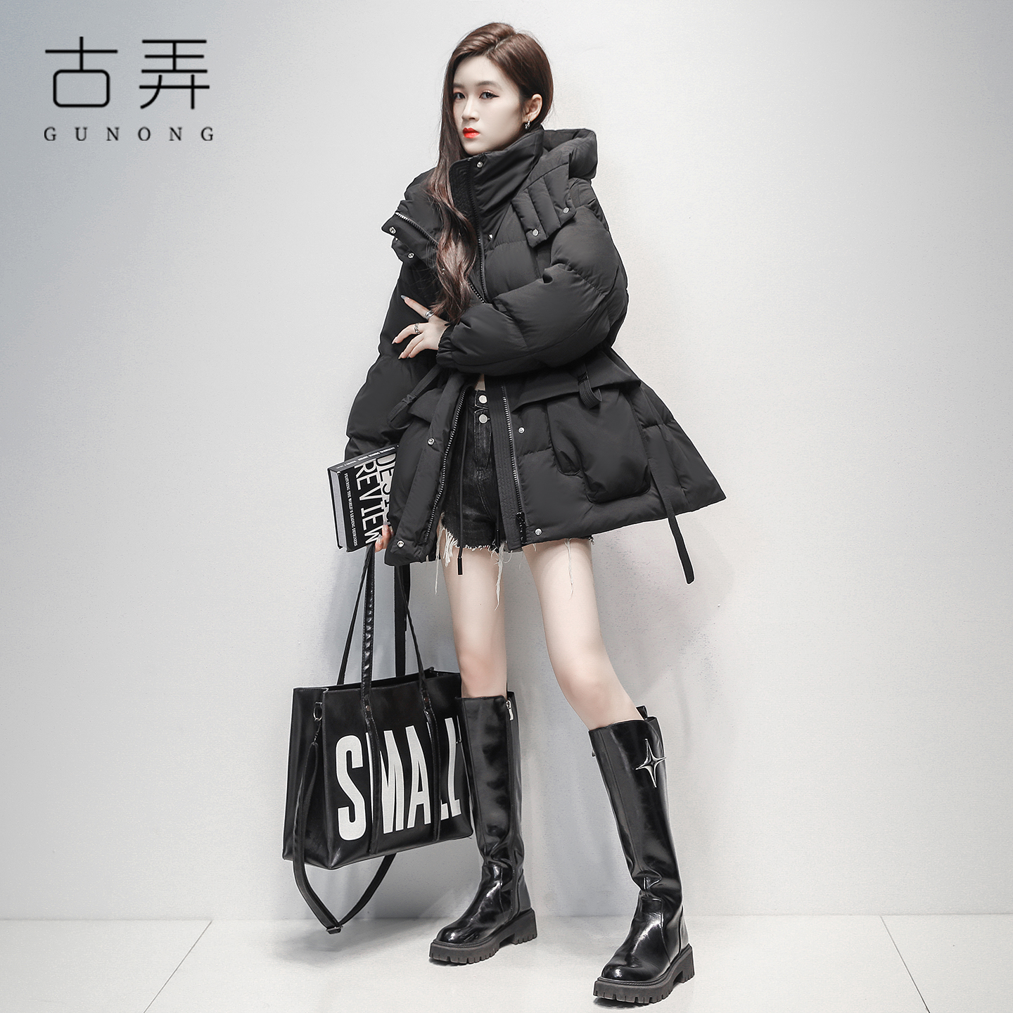 羽绒服女短款加厚保暖2025冬装新款小个子面包服时尚白鸭绒外套冬
