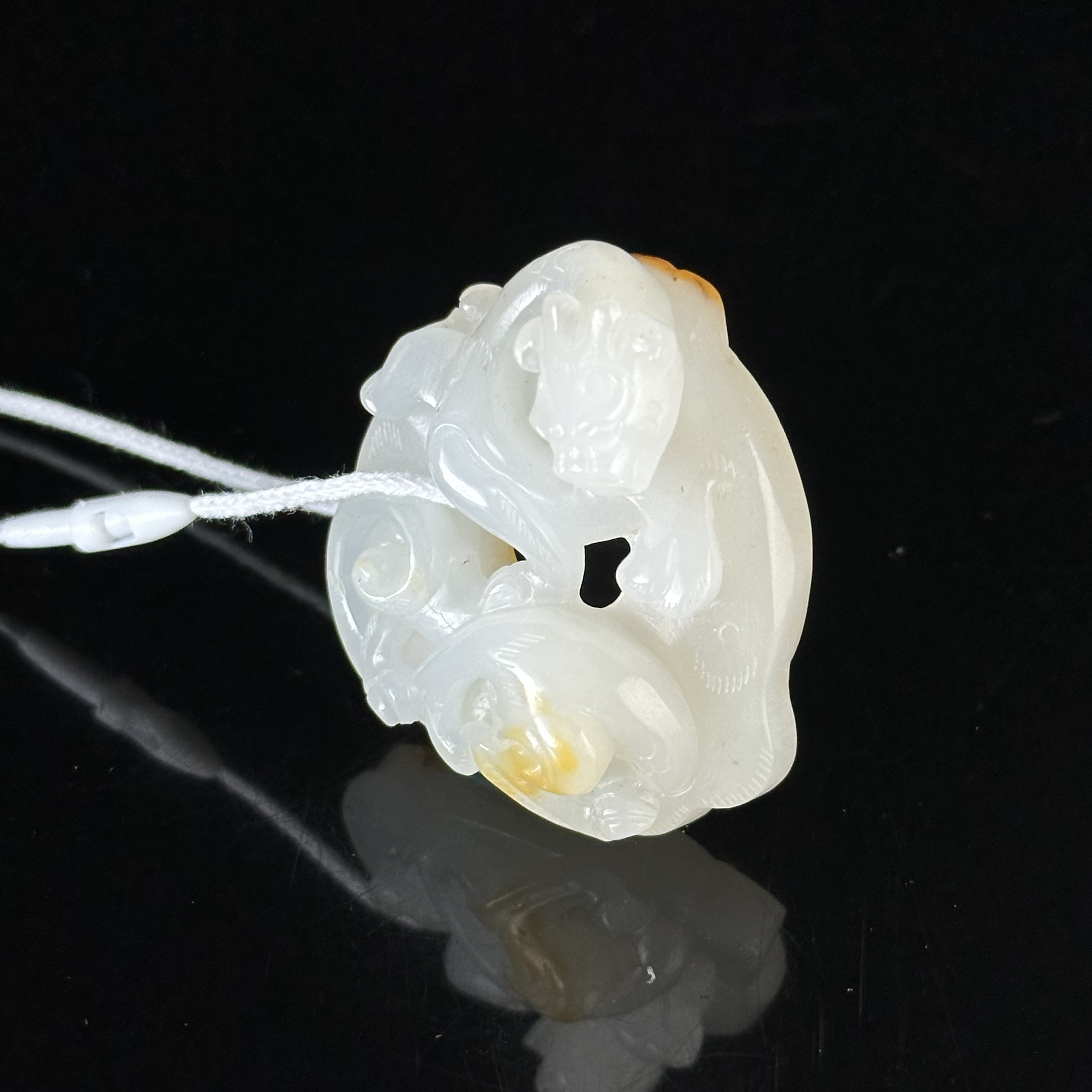 清和田玉盘螭龙纹璧 ZR180115018*【上海兰馨】