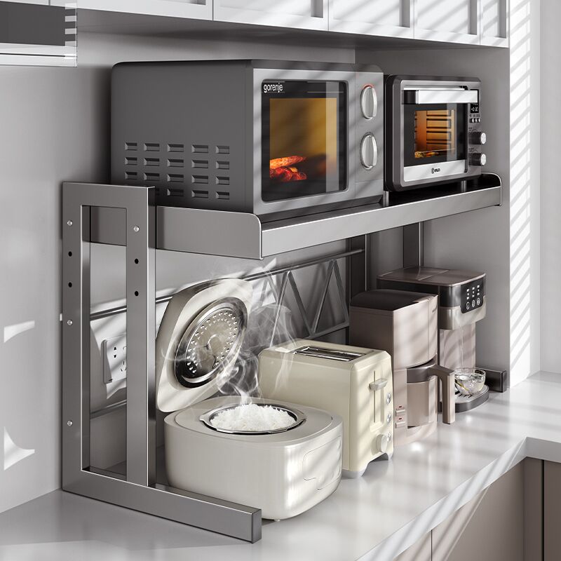 厨房置物架台面多功能微波炉电饭煲一体支架电器烤箱家用收纳架子