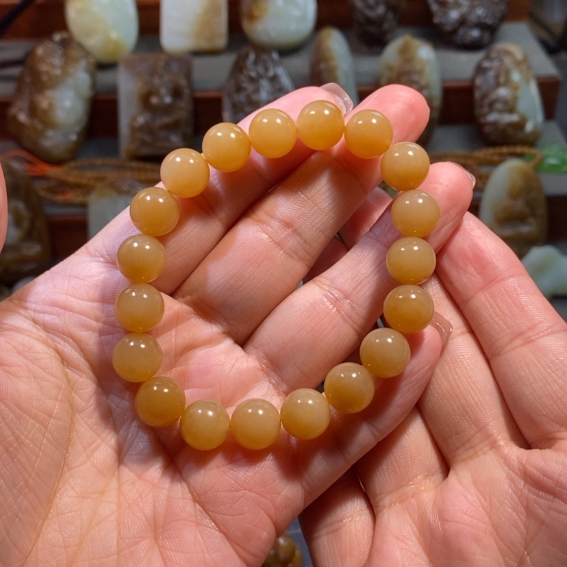 【闪购商品】和田玉（糖玉）手链未镶嵌坚*