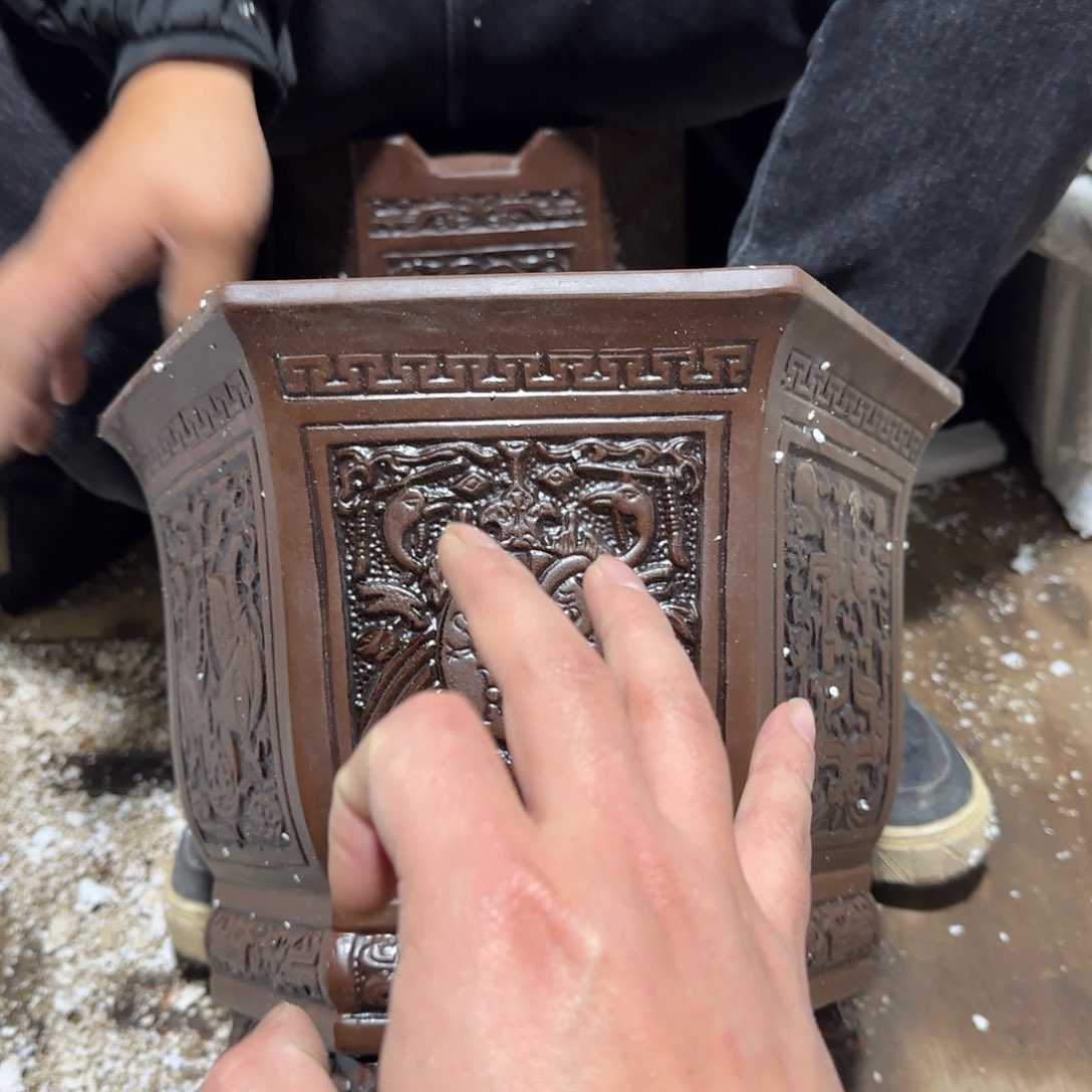 紫砂花盆口径约为