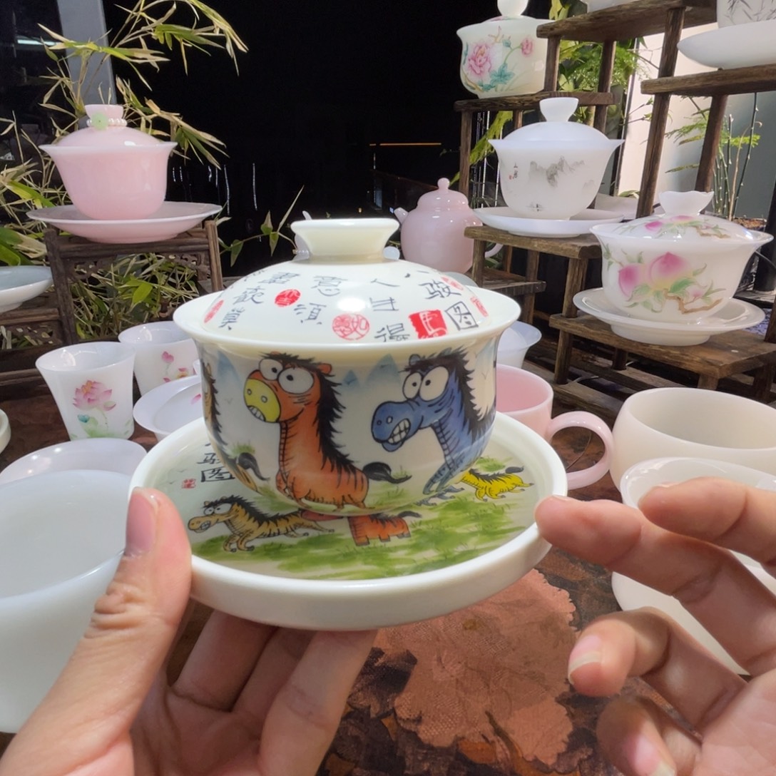 八骏图布袋➕壶承咯哦哦哦哦