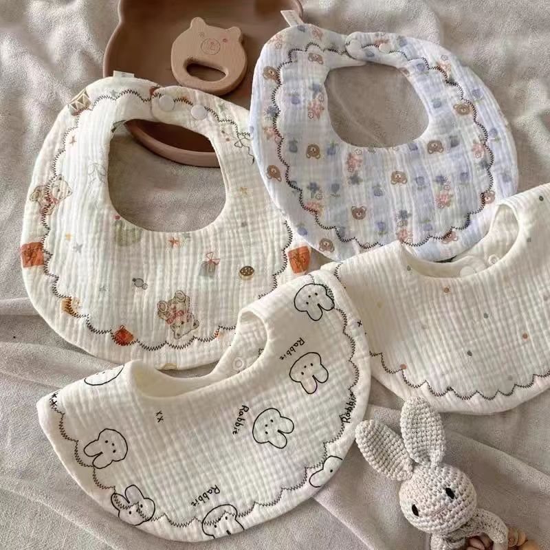 【三条随机发】婴儿围嘴纯棉a类新生婴幼儿男女宝宝口水巾秋冬