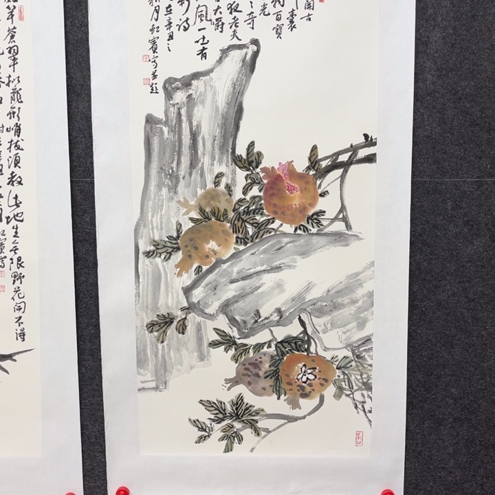 国画唐虹宾100x50cm花鸟画