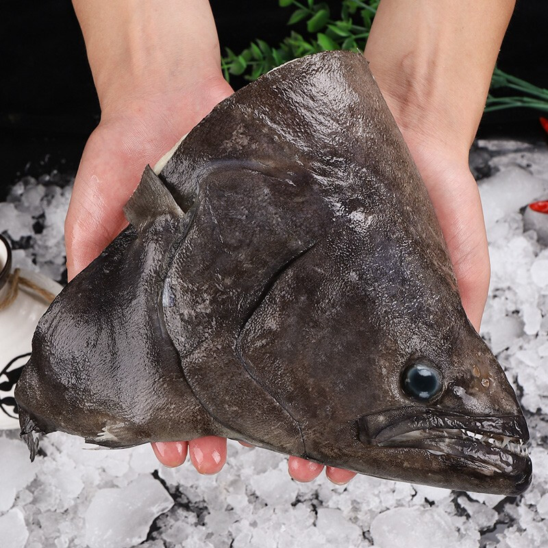 【特大号】精选900-1000g*2只 鲽鱼头  新鲜分割 冰衣10%-20%左右