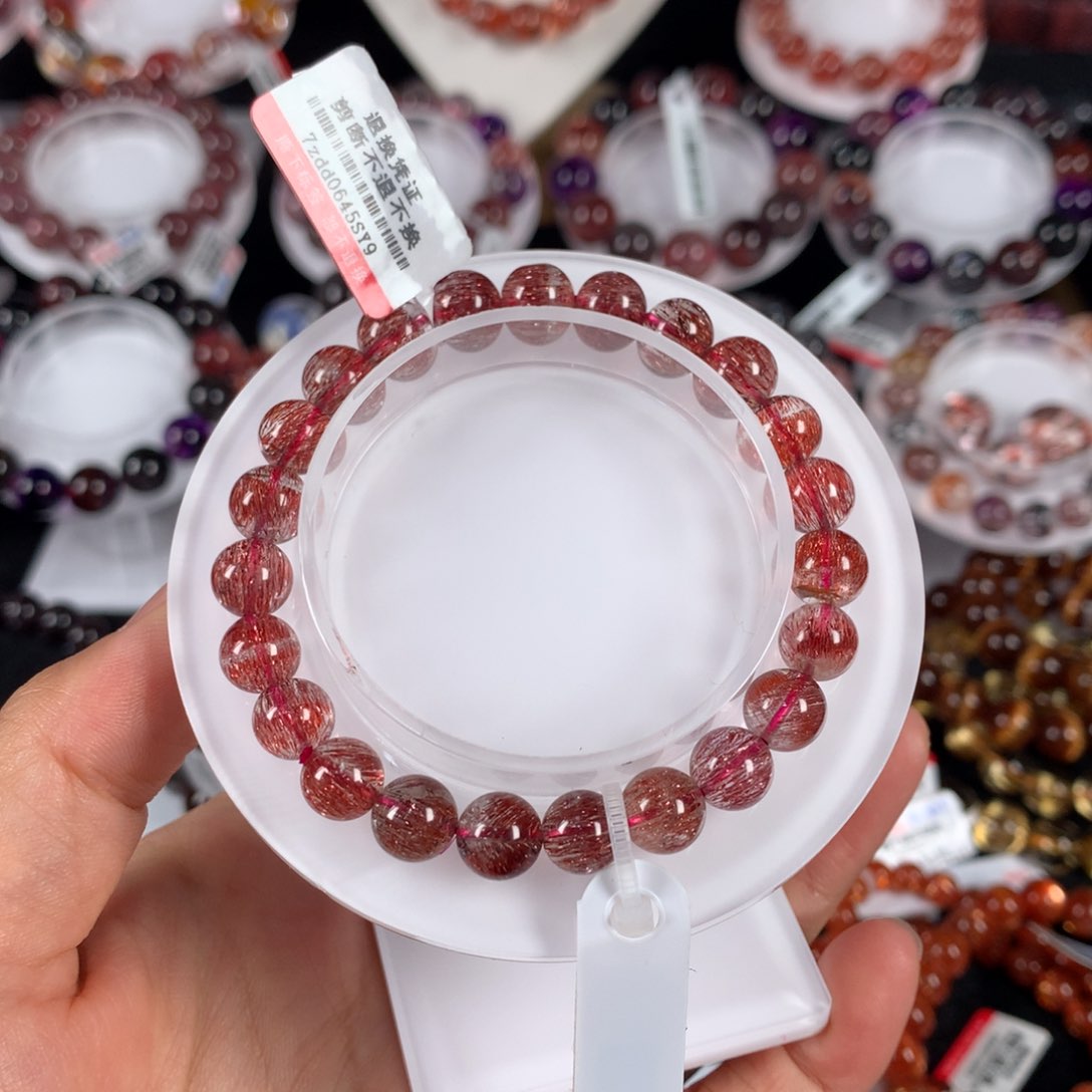 水晶手链未镶嵌红超七8.2