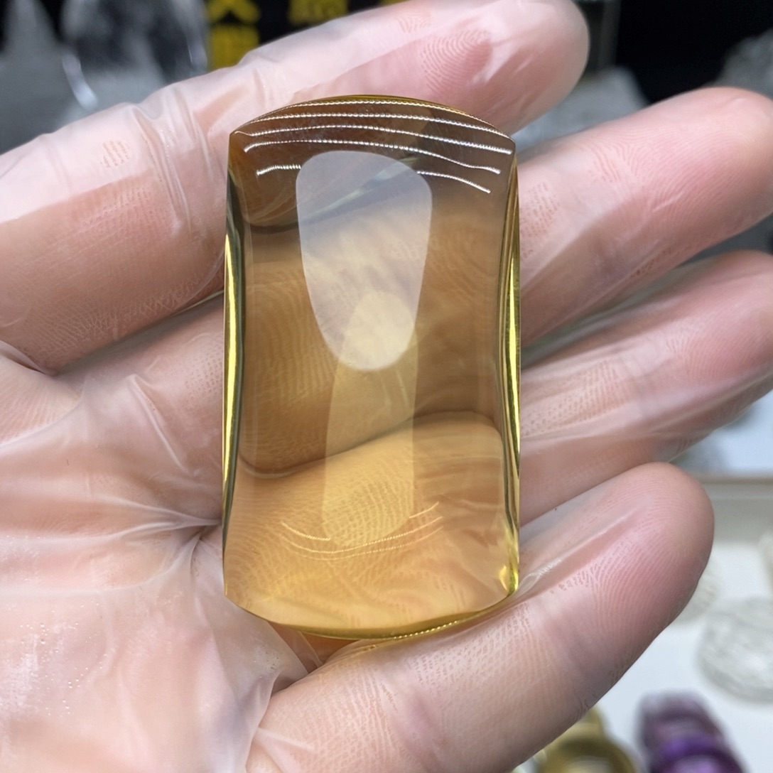 水晶颈饰未镶嵌黄水晶无事牌