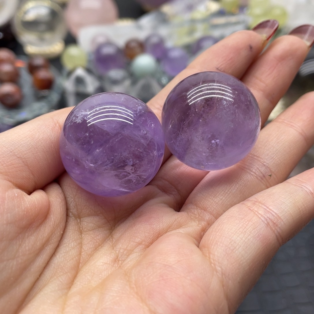 水晶55未镶嵌?***史紫水晶球