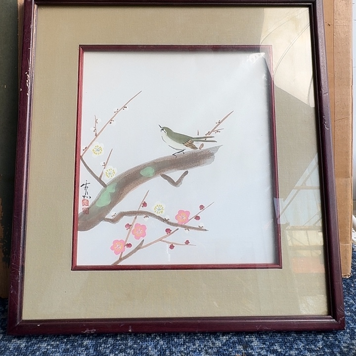 中古字画作品有磕碰瑕疵拍下看