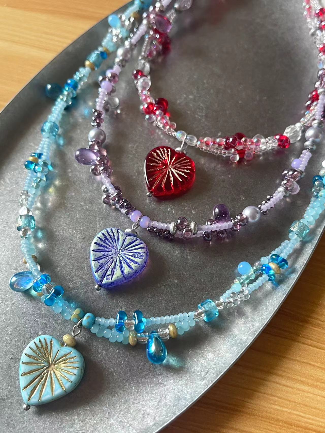 【简约百搭款项链】手作DIY项链、原创捷克珠款式