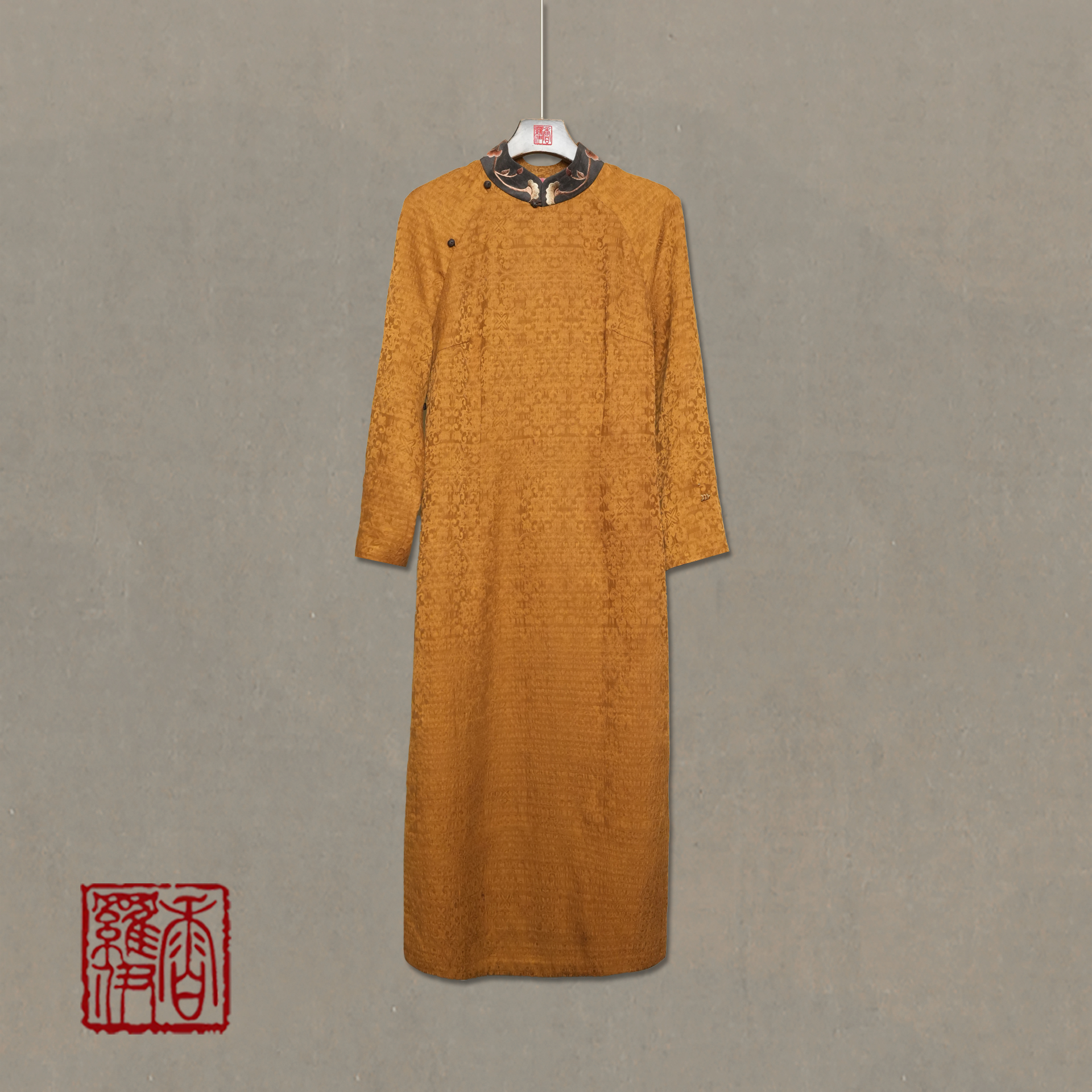 【金纹缀领】传统复古中式汉服绣花长袍