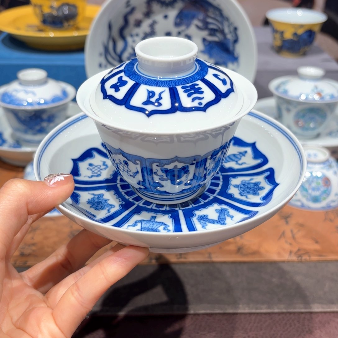 瓷片手工手绘陶瓷茶具