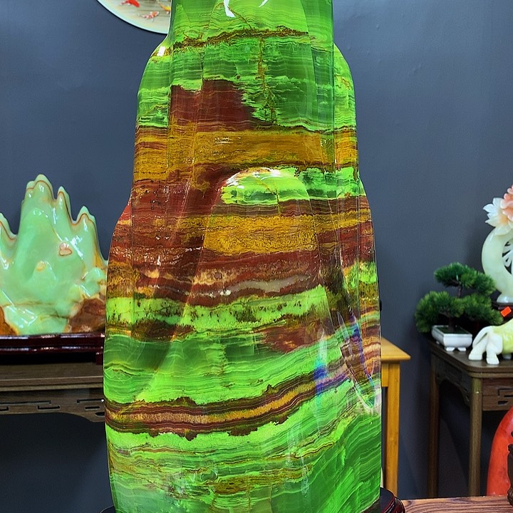 石材靠山摆件创意