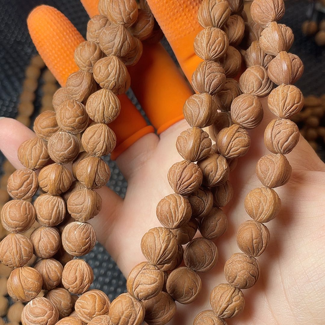 桃核吊坠金豆108长串