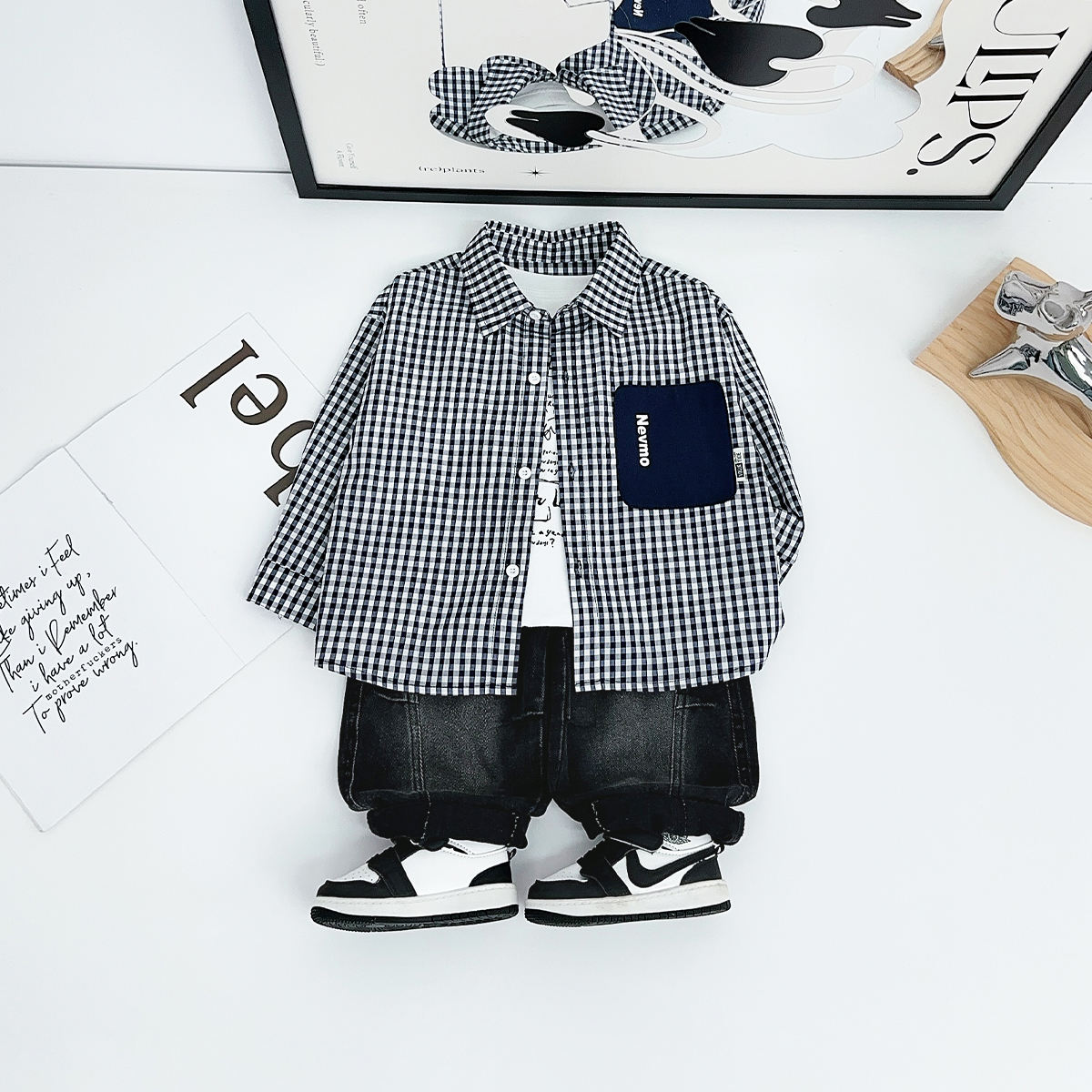 儿童衬衫长袖2025新款秋装男童秋季上衣洋气 HZ25818悠悠童话童装