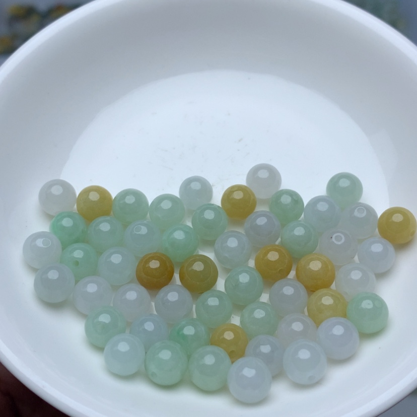 【闪购商品】翡翠手链未镶嵌卡7.3冰三彩10个