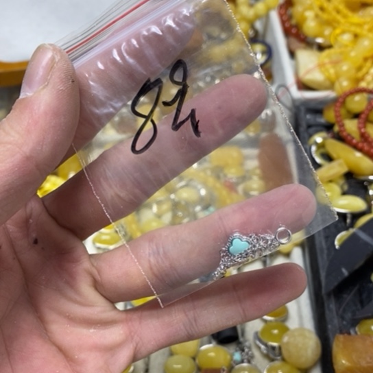 蜜蜡裸石银S925镶嵌多样性发货