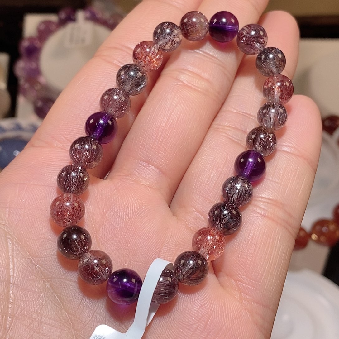 水晶手链未镶嵌茉*超七手链J