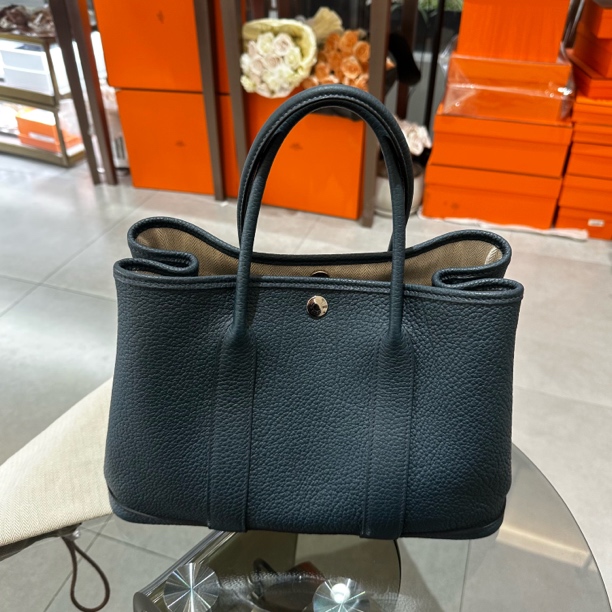 99新 Hermes/爱马仕 Hermes爱马仕花园30普鲁士蓝Z刻 US5121307